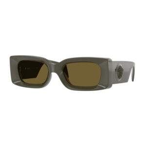 versace medusa dark brown rectangular ladies sunglasses ve4474u 549173 52