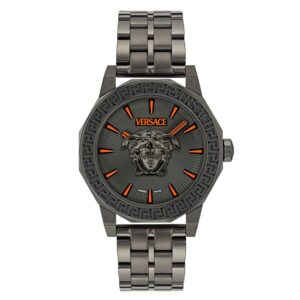 Витрина versace medusa deco quartz grey dial men's watch ve9i00524