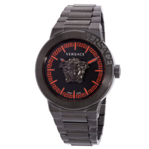 Витрина versace medusa infinite quartz gunmetal dial men's watch ve7e00723