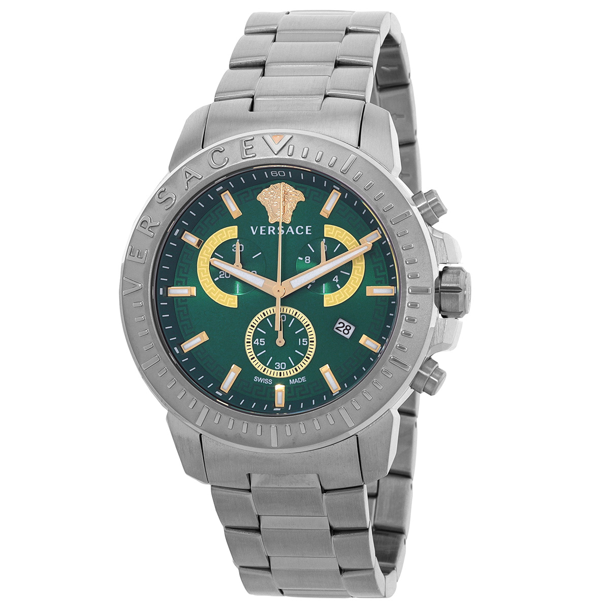 versace new chrono chronograph quartz green dial men's watch ve2e00821 versace new chrono chronograph quartz green dial men's watch ve2e00821