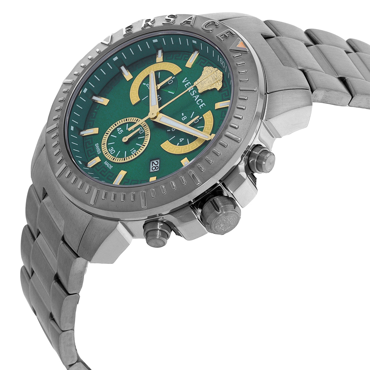 versace new chrono chronograph quartz green dial men's watch ve2e00821 versace new chrono chronograph quartz green dial men's watch ve2e00821