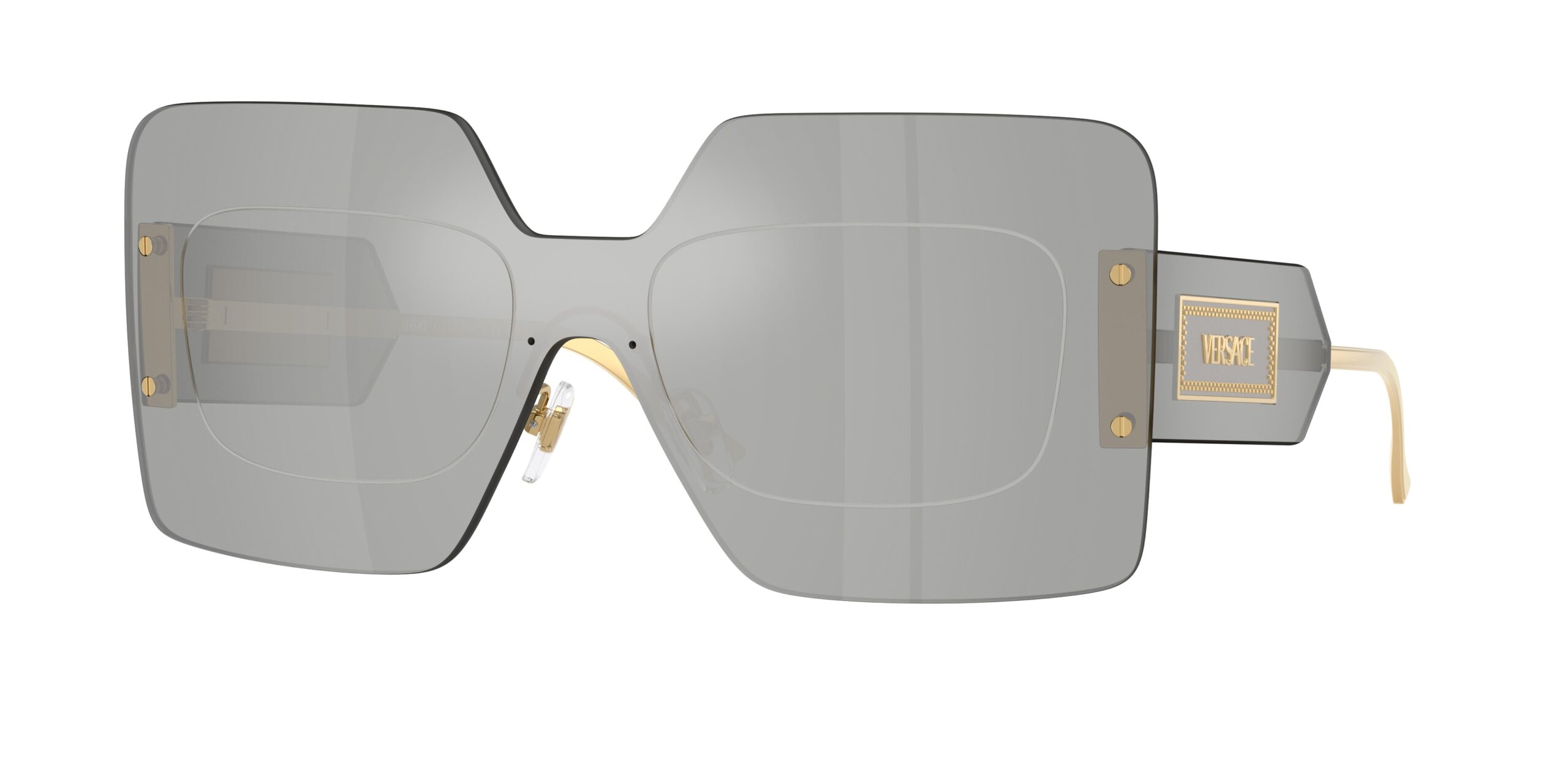 versace silver shield ladies sunglasses ve2277 10018v 142 versace silver shield ladies sunglasses ve2277 10018v 142