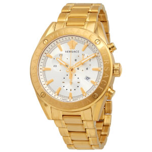 Витрина versace v chrono chronograph quartz white dial men's watch vehb00719