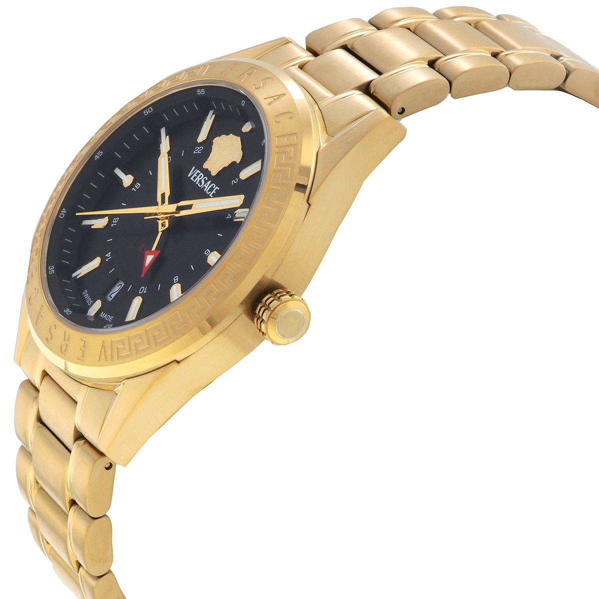versace v code gmt quartz black dial men's watch veafa0724 versace v code gmt quartz black dial men's watch veafa0724