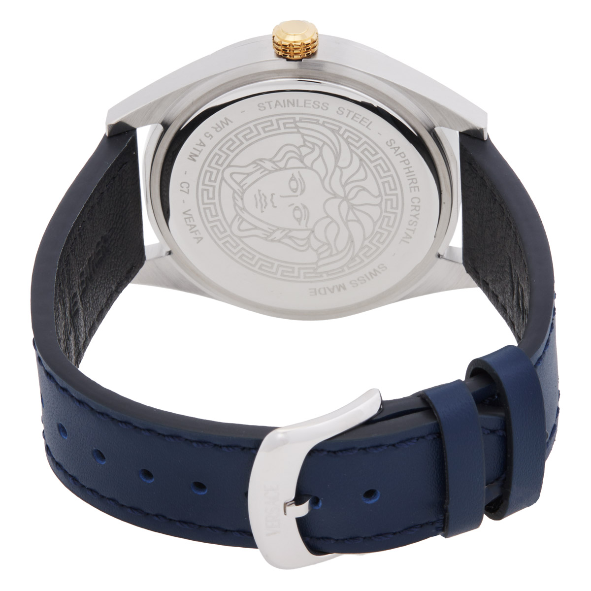 versace v code gmt quartz blue dial men's watch veafa0124 versace v code gmt quartz blue dial men's watch veafa0124