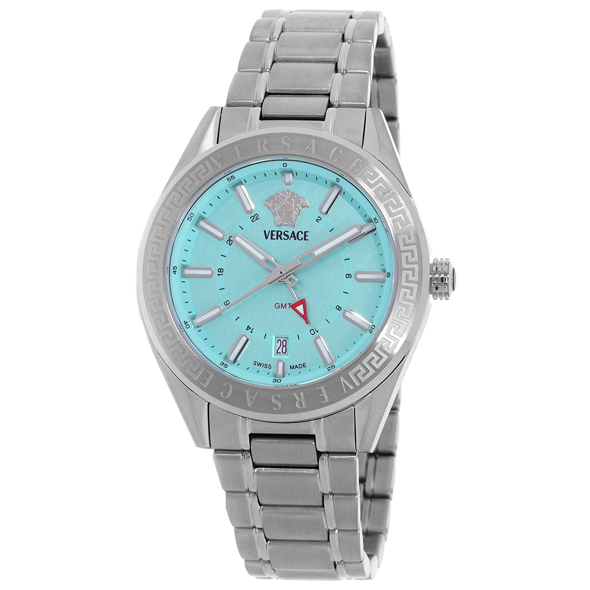 versace v code gmt quartz turquoise dial men's watch veafa0324 versace v code gmt quartz turquoise dial men's watch veafa0324