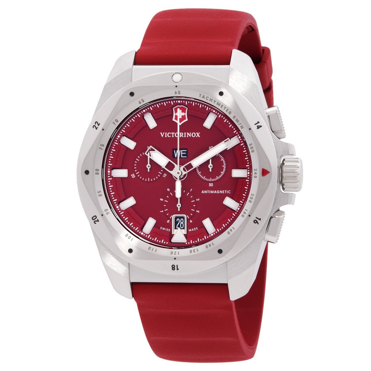 victorinox i.n.o.x. chronograph quartz red dial men's watch 241986 victorinox i.n.o.x. chronograph quartz red dial men's watch 241986