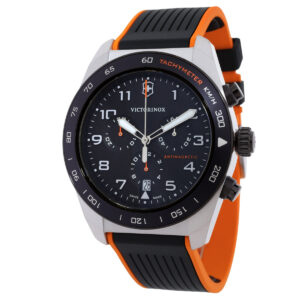 Home victorinox swiss army chronograph quartz black dial men's watch 242050