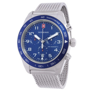 Home victorinox swiss army chronograph quartz blue dial men's watch 242049