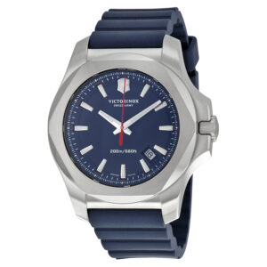 Home victorinox swiss army inox blue dial blue rubber men's watch 241688.1