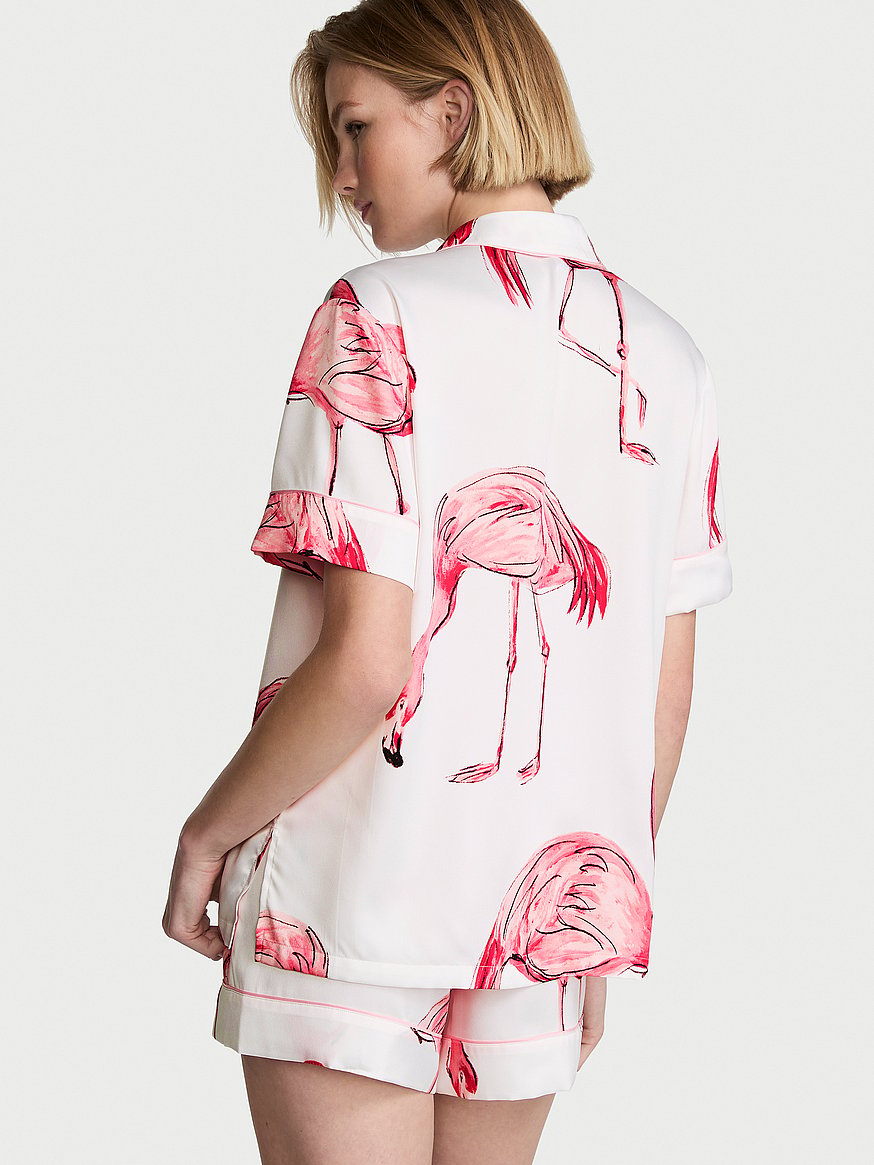 signature satin short pajama set signature satin short pajama set