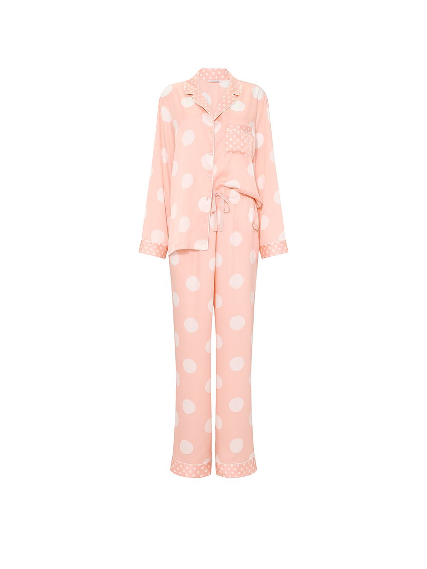 signature satin long pajama set signature satin long pajama set