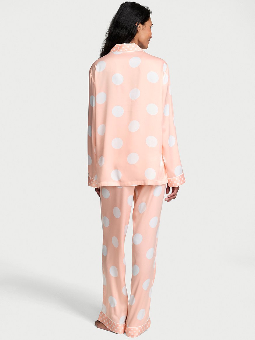 signature satin long pajama set signature satin long pajama set