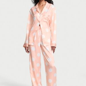 Витрина signature satin long pajama set