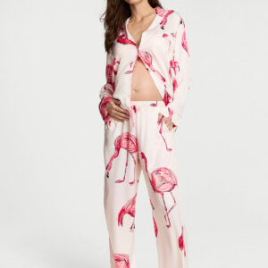 Витрина signature satin long pajama set