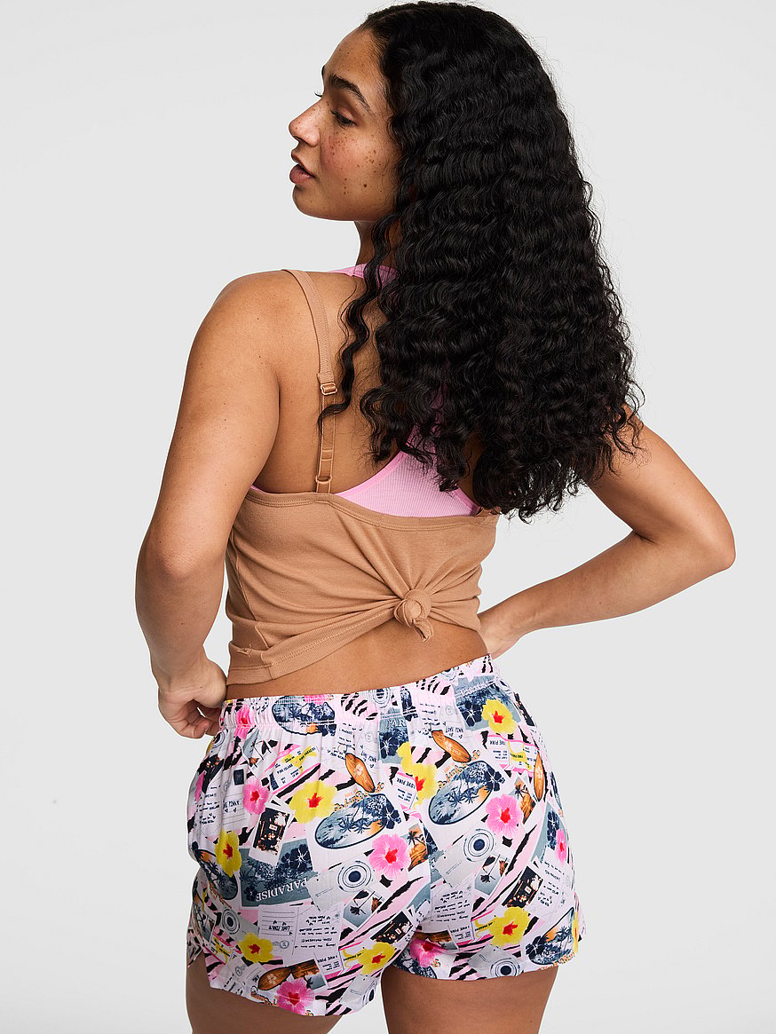 silky sleep boxy pajama shorts silky sleep boxy pajama shorts