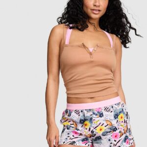 silky sleep boxy pajama shorts