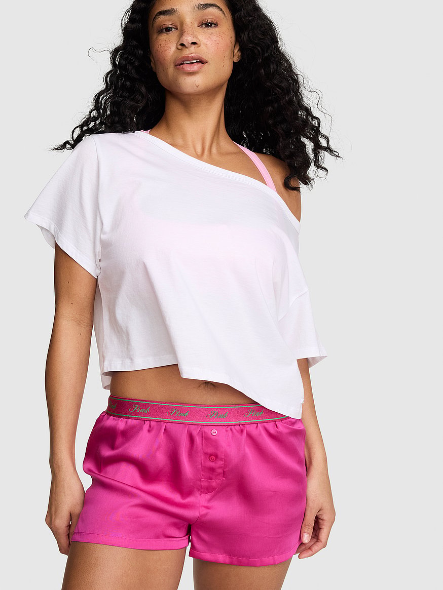 silky boxy pajama shorts silky boxy pajama shorts