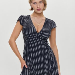 lucy wrap mini dress