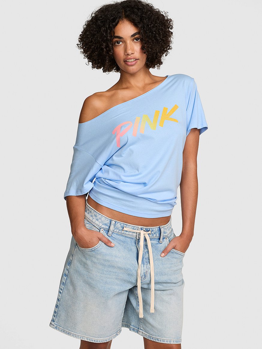 campus cotton™ off the shoulder tee campus cotton™ off the shoulder tee