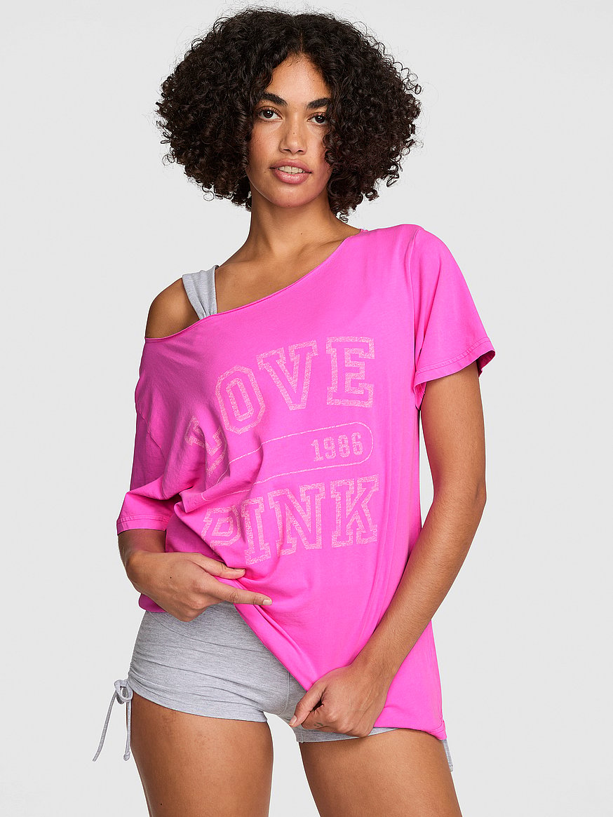 campus cotton™ off the shoulder tee campus cotton™ off the shoulder tee