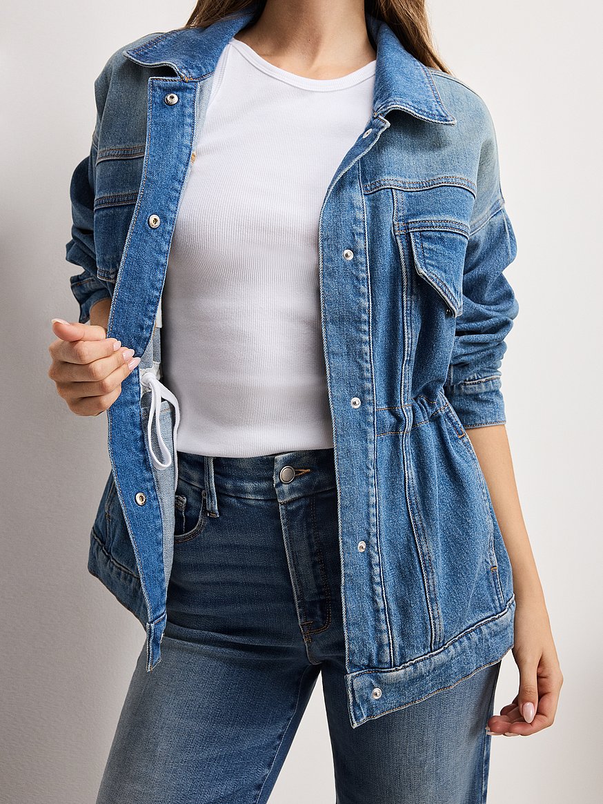 barrel sleeve denim jacket barrel sleeve denim jacket