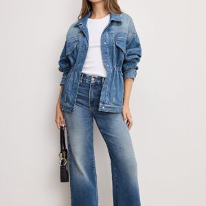barrel sleeve denim jacket