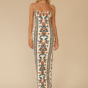 Витрина petal maxi slip dress