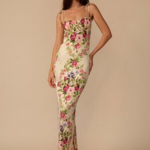 Витрина petal long slip dress