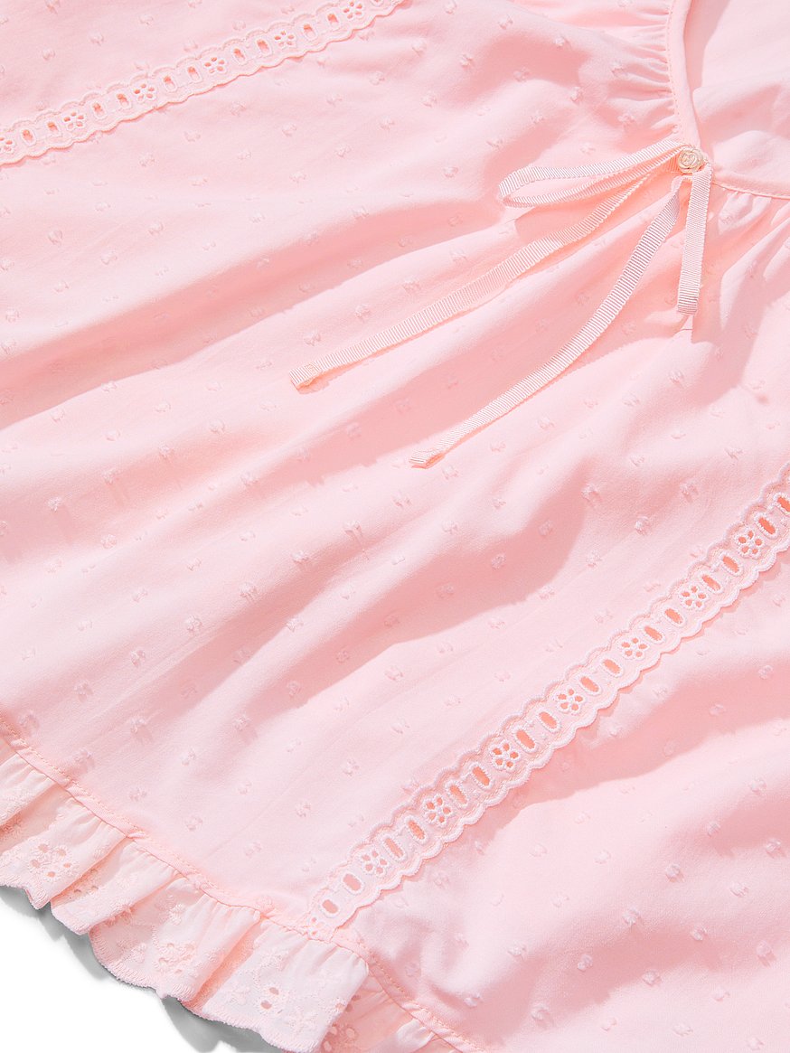 cotton dream puff sleeve short pajama set cotton dream puff sleeve short pajama set