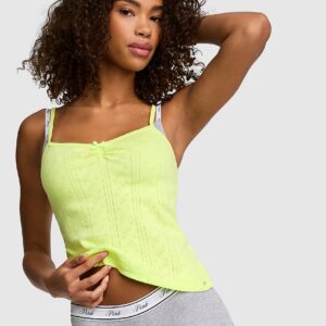 pointelle sweetheart cami