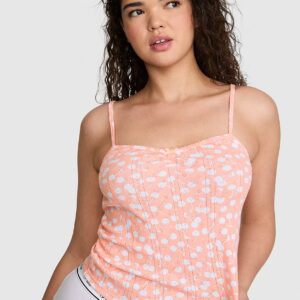 pointelle sweetheart cami