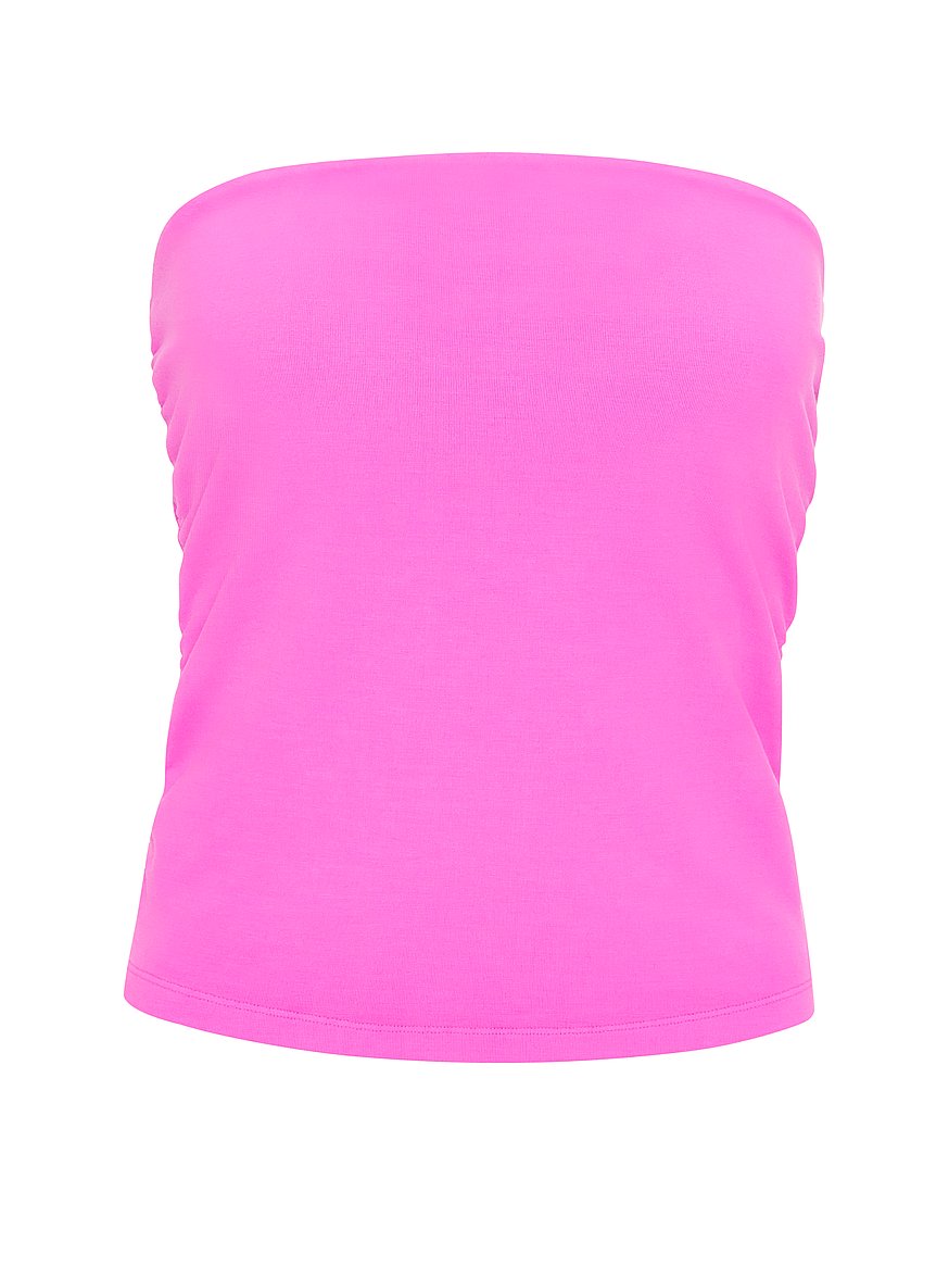 all day cotton™ side ruched tube top all day cotton™ side ruched tube top