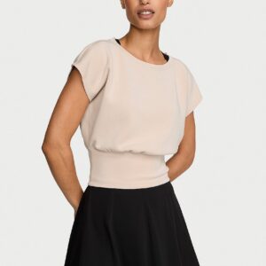 featherweight knit short sleeve top