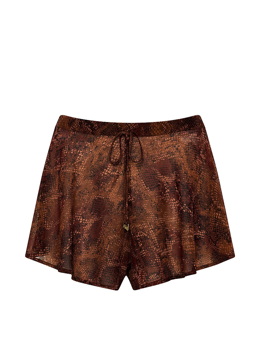 beachwear sheer crinkle flutter short beachwear sheer crinkle flutter short