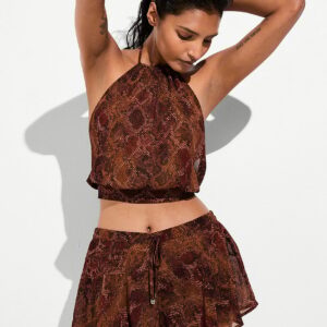 Витрина beachwear sheer crinkle flutter short