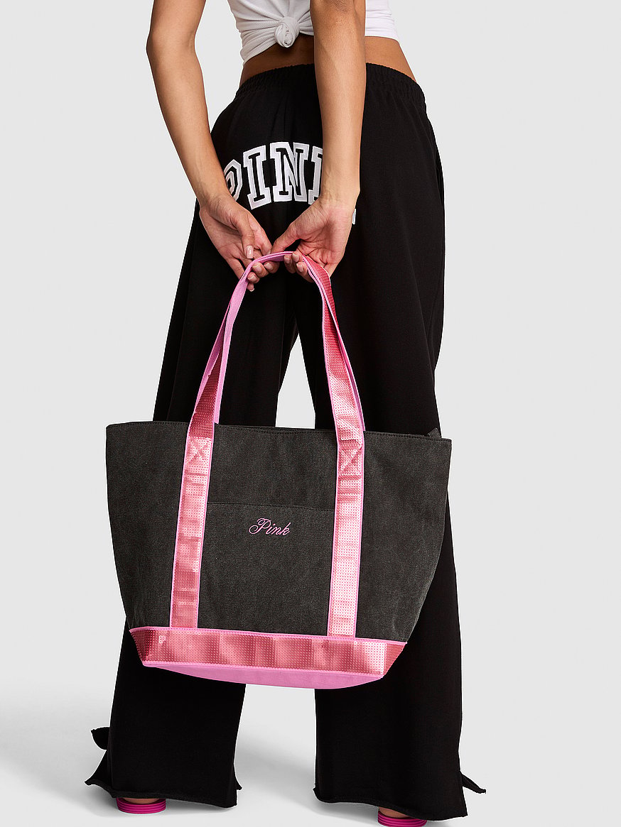 sequin canvas tote bag sequin canvas tote bag