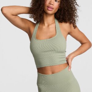 anywear halter cropped tank