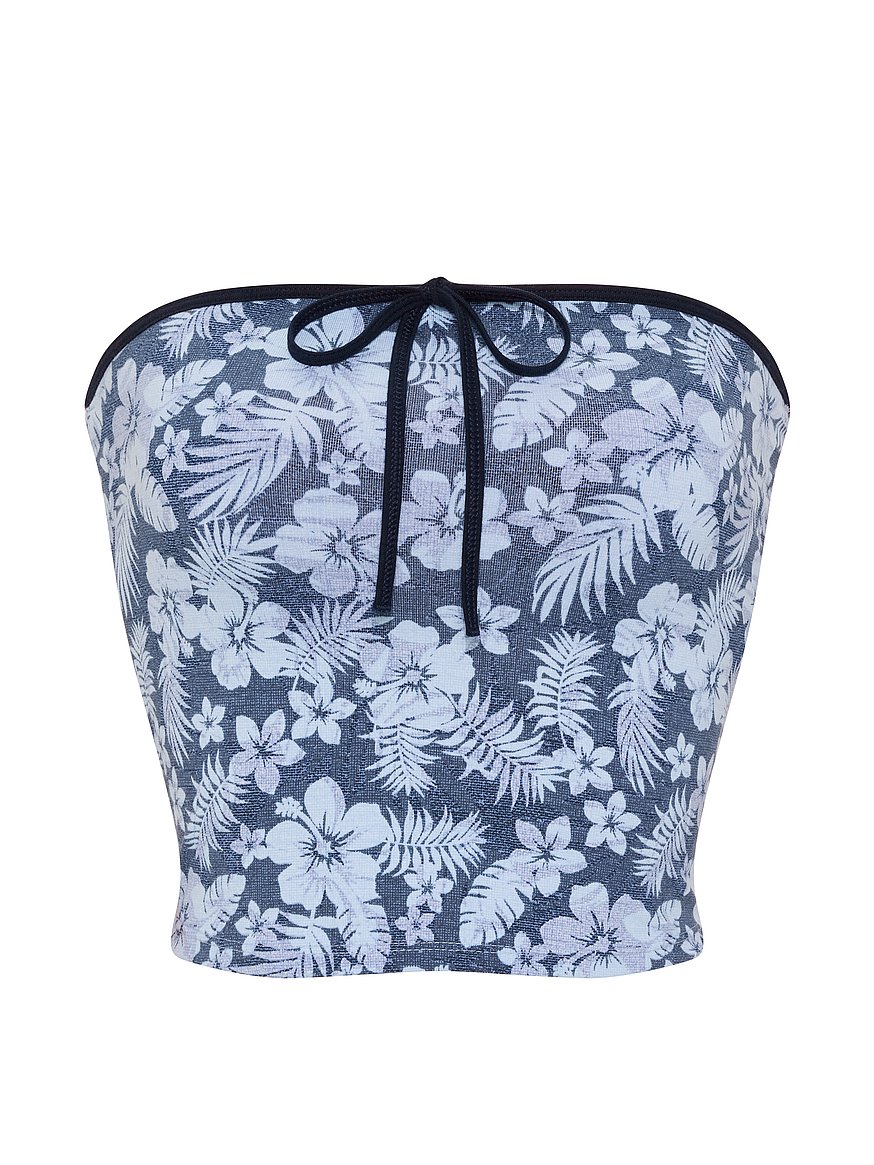 all day cotton™ ruched front tie tube top all day cotton™ ruched front tie tube top