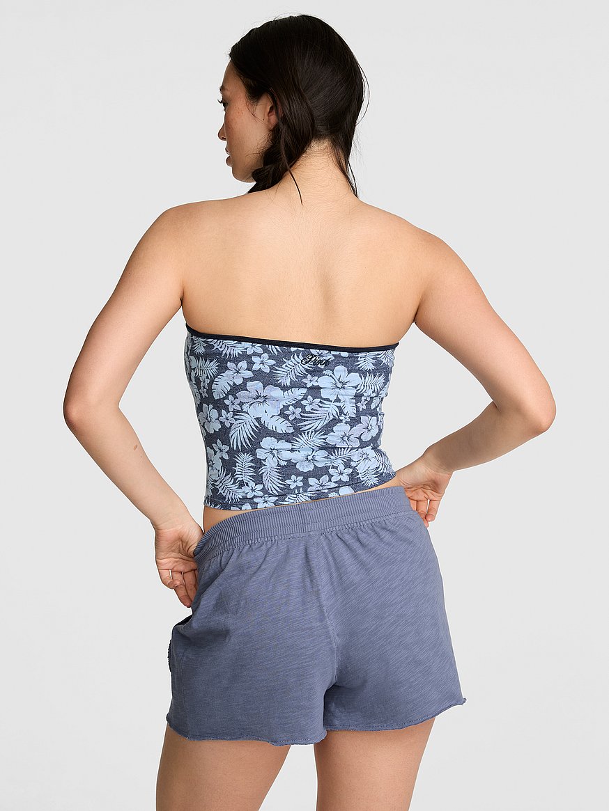 all day cotton™ ruched front tie tube top all day cotton™ ruched front tie tube top