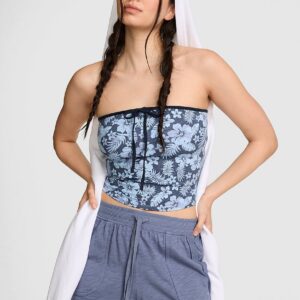 all day cotton™ ruched front tie tube top