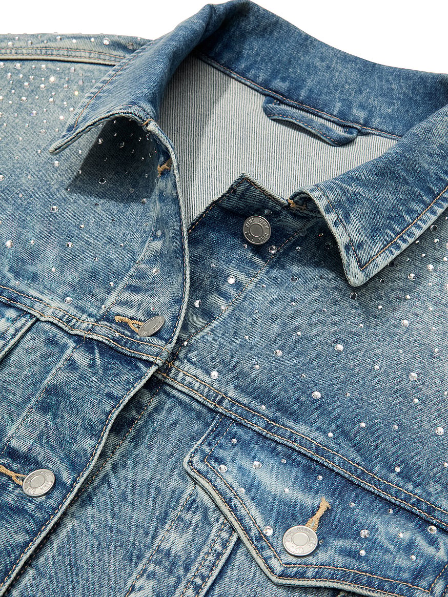 denim by pink boyfriend trucker jacket denim by pink boyfriend trucker jacket