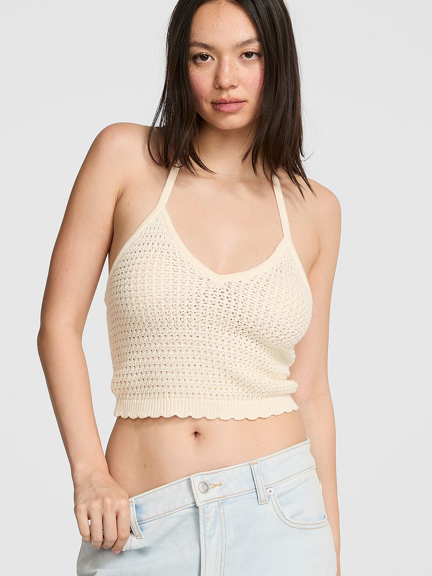 crochet halter tank top crochet halter tank top
