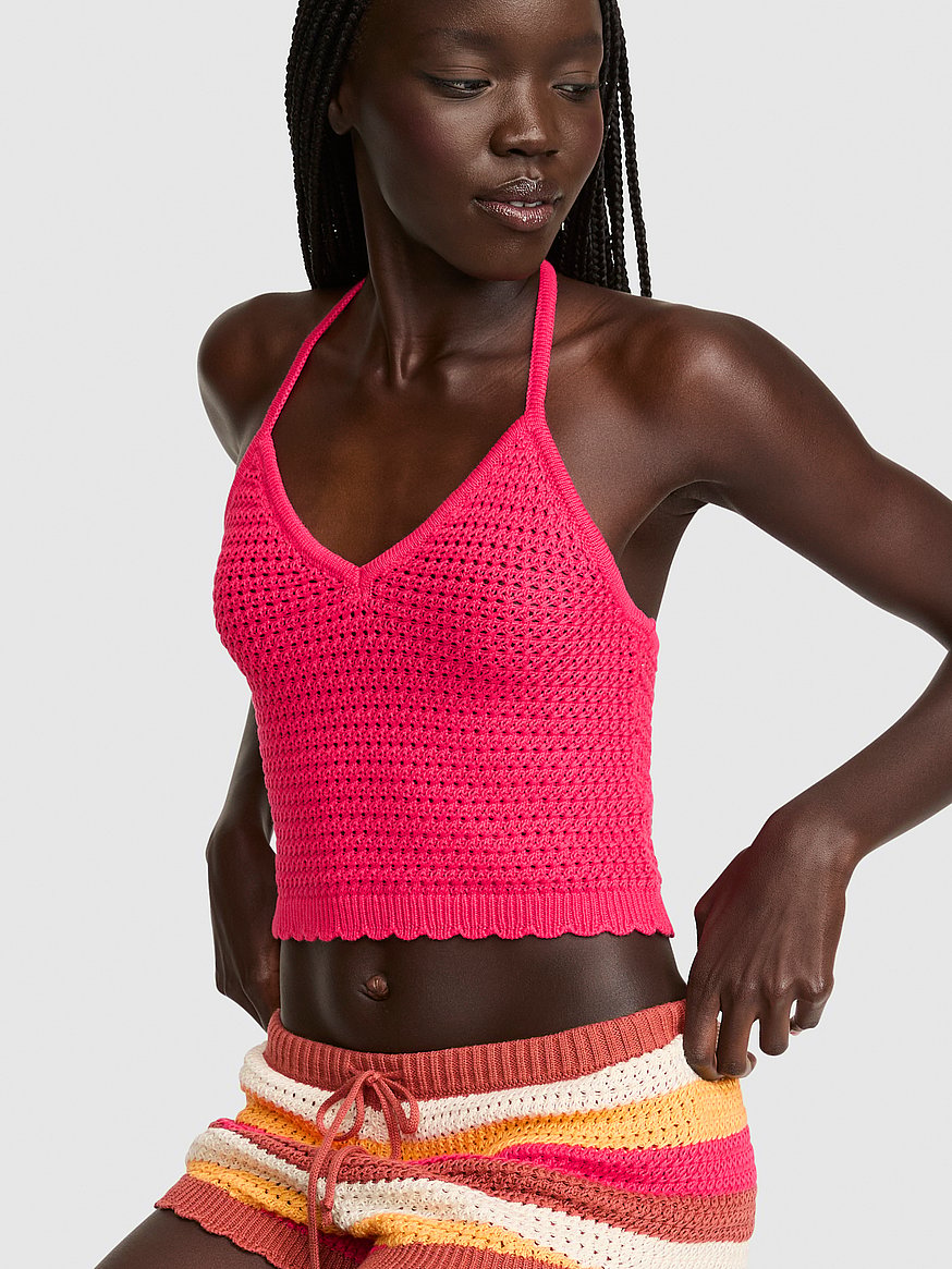 crochet halter tank top crochet halter tank top