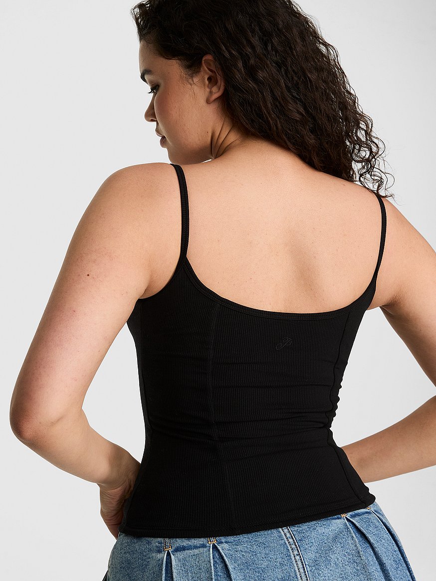 all day soft rib corset tank top all day soft rib corset tank top