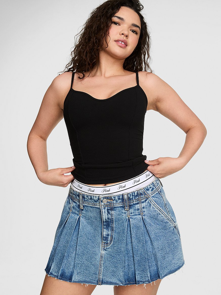 all day soft rib corset tank top all day soft rib corset tank top