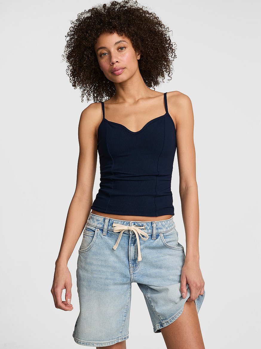 all day soft rib corset tank top all day soft rib corset tank top