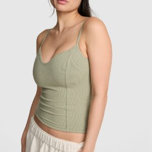 all day soft rib corset tank top