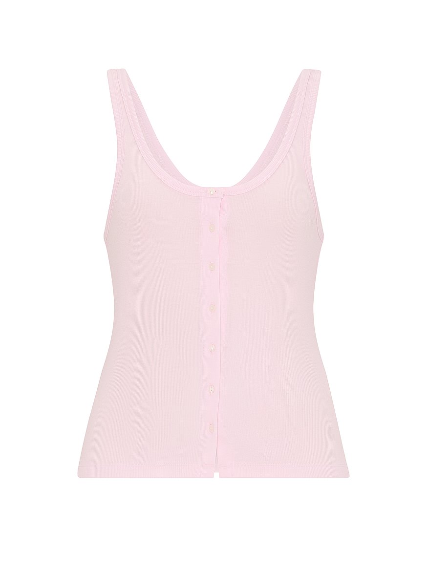 relaxed rib button down tank top relaxed rib button down tank top
