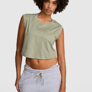 Home light as air jersey cropped tank top